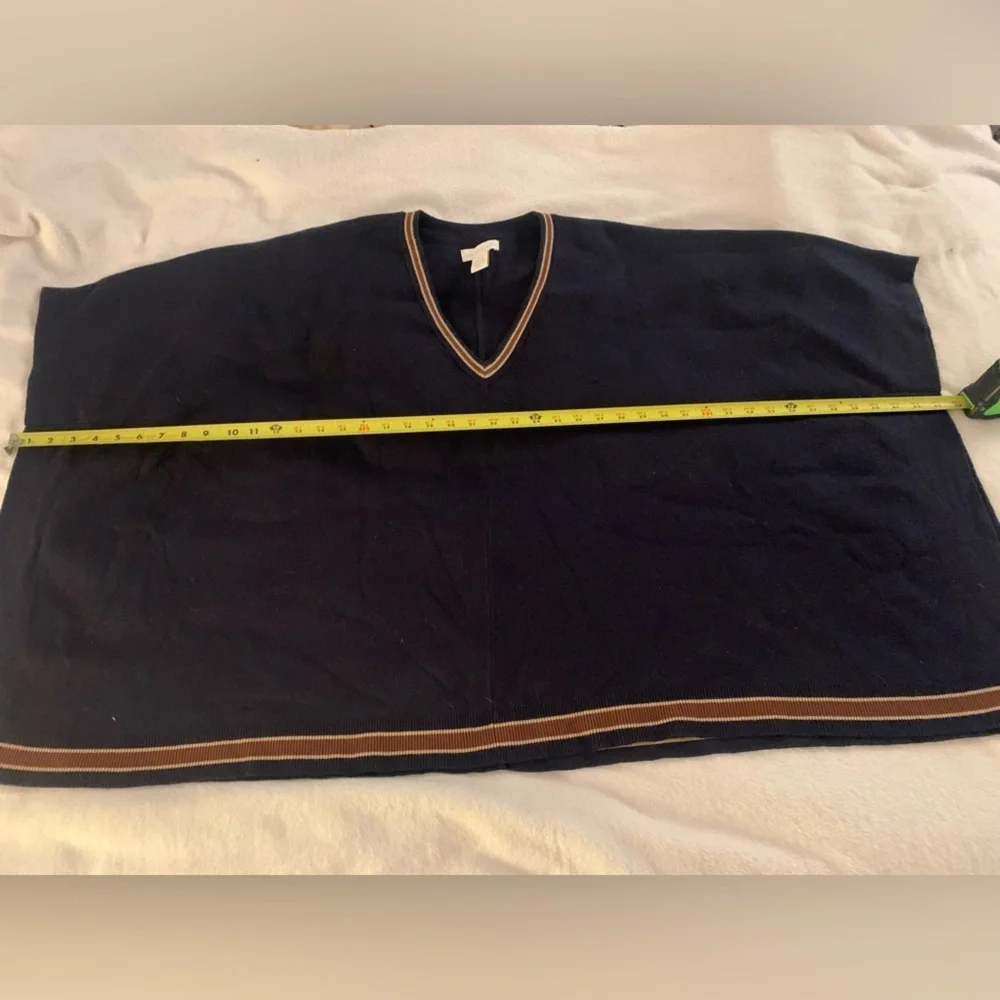 House of Harlow 1960 Navy Boho Poncho One Size - Picture 12 of 15